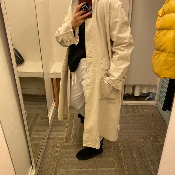 Nili Lotan Beige Trench Coat M - Picture 2 of 3